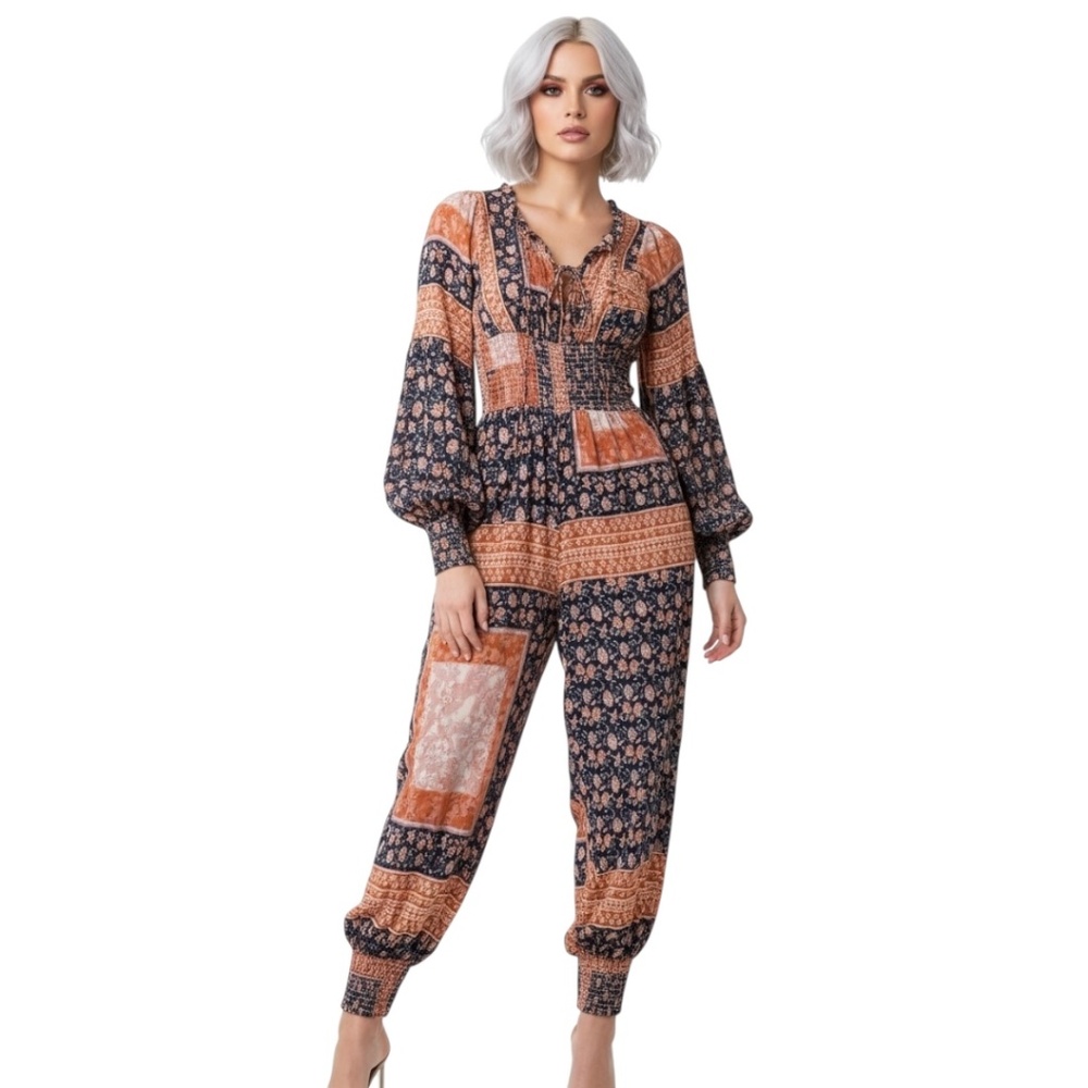 NWT JEN'S PIRATE BOOTY Patchwork Jumpsuit SIZE XS